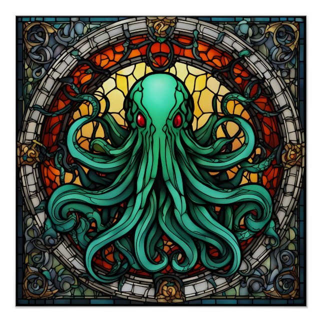 Cthulhu Hartglas Poster (Vorderseite)