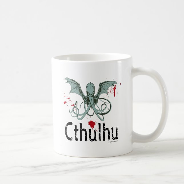 Cthulhu Horror-vektorkunst Tasse (Rechts)