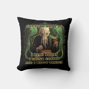 Cthulhu Ich lese Bücher, ich trinke Kaffee Ich wei Kissen