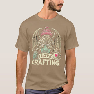 Cthulhu Ich liebe Crafting Vintage Cosmic Horror C T-Shirt