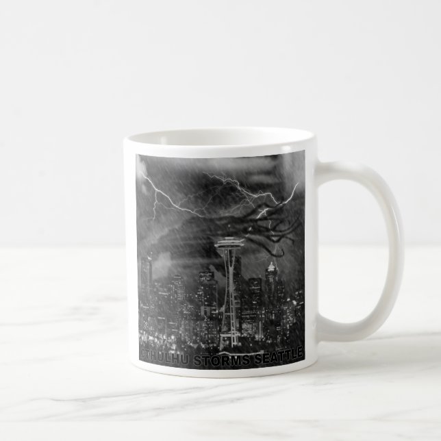 Cthulhu im Seattle-Regen Kaffeetasse (Rechts)