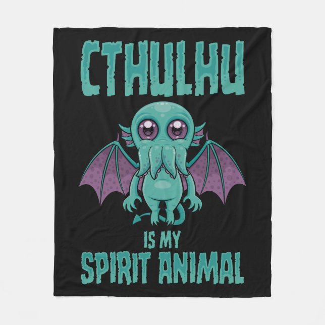 Cthulhu ist mein Seelentier Fleecedecke (Vorderseite)