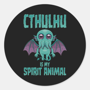 Cthulhu ist mein Seelentier Runder Aufkleber