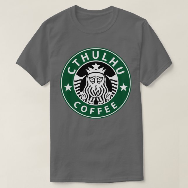 Cthulhu-Kaffee T-Shirt (Design vorne)