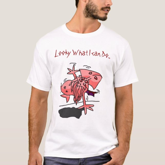 Cthulhu kann Handstand. T-Shirt (Vorderseite)