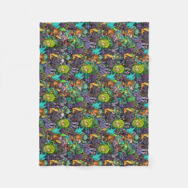 Cthulhu Lovecraft Mythos Chibi Bestiary Fleecedecke (Vorderseite)