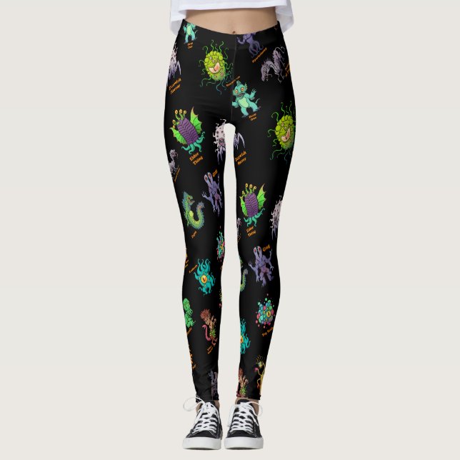 Cthulhu Lovecraft Mythos Chibi Bestiary II Leggings (Vorderseite)
