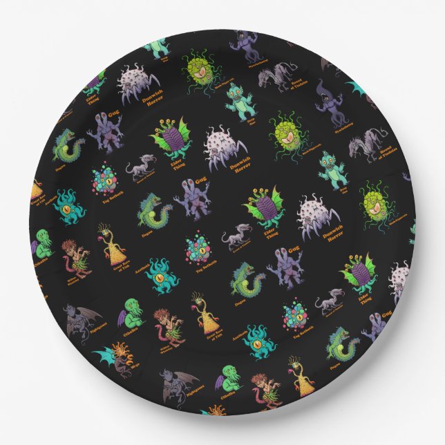 Cthulhu Lovecraft Mythos Chibi Bestiary Pappteller (Vorderseite)