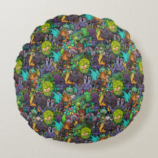 Cthulhu Lovecraft Mythos Chibi Bestiary Rundes Kissen