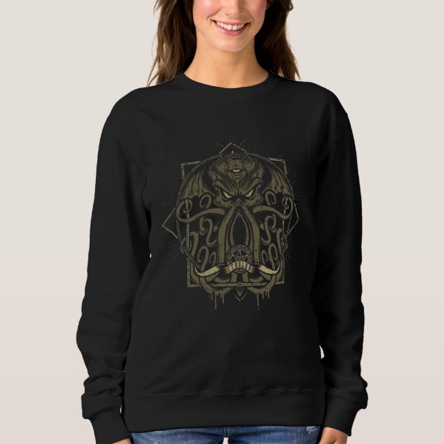 Cthulhu Necronomicon Monster Fictional Dark Occult Sweatshirt (Vorderseite)