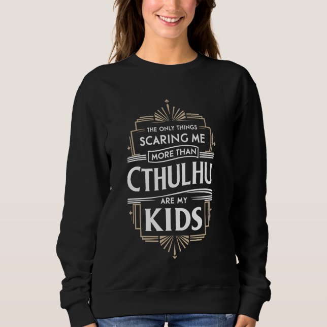 Cthulhu Parents Joke, Cosmic Horror Vatermutter Sweatshirt (Vorderseite)