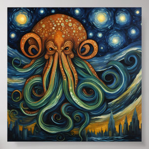 Cthulhu Post-Impressionismus Poster