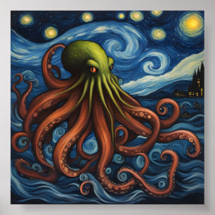 Cthulhu Post-Impressionismus Poster