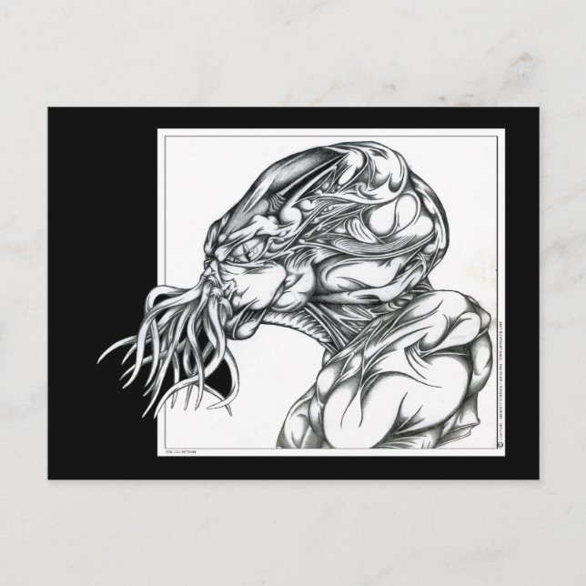 Cthulhu Postkarte (Vorderseite)