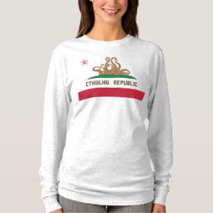 Cthulhu Republik California Flag Lovecraft T-Shirt