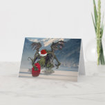 Cthulhu Santa Feiertagskarte<br><div class="desc">Ein sehr fröhlicher Weihnachten aus dem Bösen.</div>