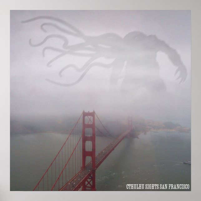 Cthulhu Sights San Francisco Poster (Vorne)