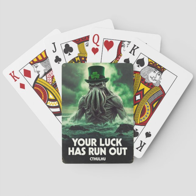Cthulhu St. Patrick's Day Glück vorbei  Spielkarten (Rückseite)
