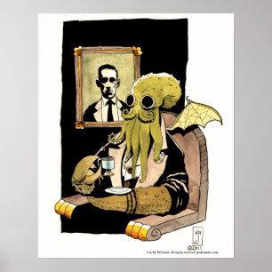 Cthulhu take Tea - Drucken Poster