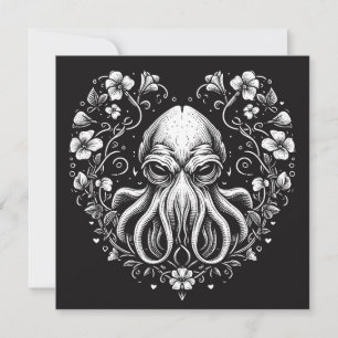 Cthulhu Valentinstag Lovecraft Horror Herzförmig Karte