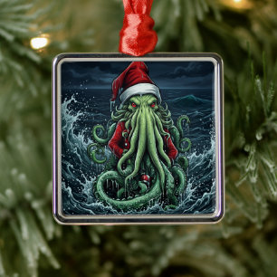 Cthulhu Weihnachtszeit Herrschaft Lovecraft Horror Ornament Aus Metall