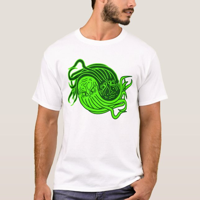Cthulhu Yin-Yang T-Shirt (Vorderseite)