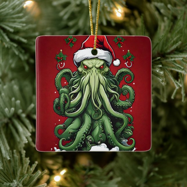 Cthulhus Yuletide Reign: Ein erschreckendes Weihna Keramikornament (Baum)