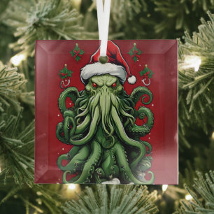 Cthulhus Yuletide Reign: Ein erschreckendes Weihna Ornament Aus Glas