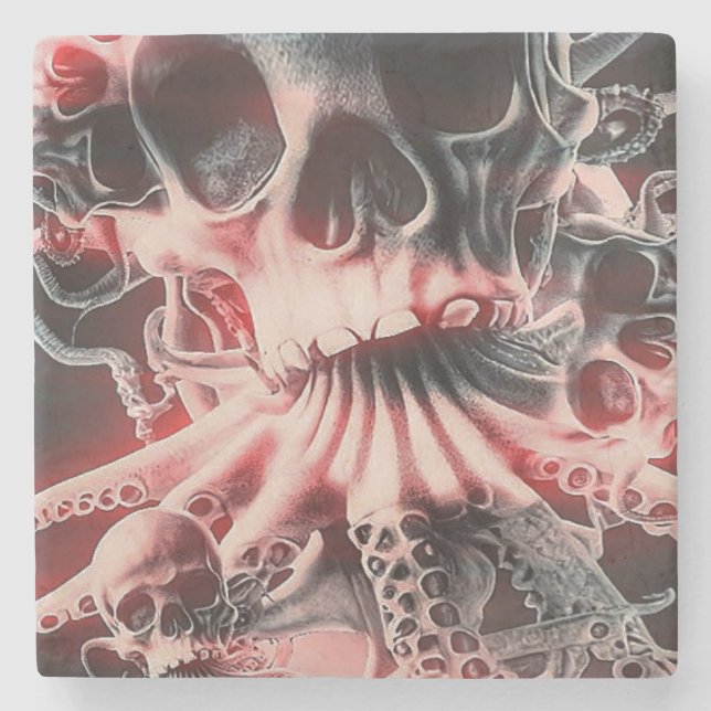 Cthulu Getränkekoaster Steinuntersetzer (Vorderseite)