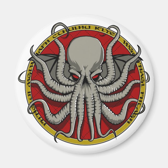 Cthulu Wappen Magnet (Vorne)