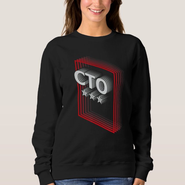 CTO Job Title Appreciation Retro Sweatshirt (Vorderseite)