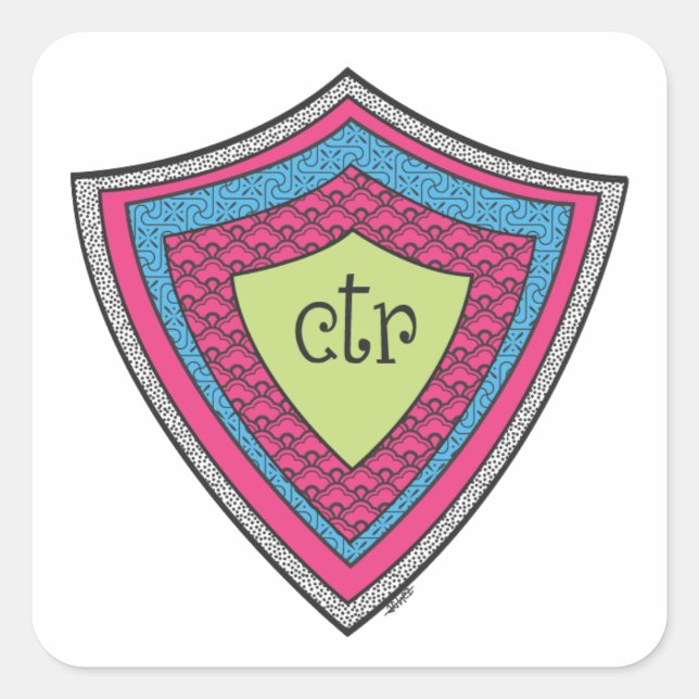 CTR-Aufkleber Quadratischer Aufkleber (Vorderseite)