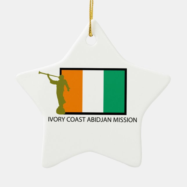 CTR DIE ELFENBEINKÜSTE-ABIDJAN-AUFTRAG-LDS KERAMIKORNAMENT (Vorne)