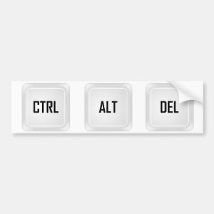 Ctrl Alt Del Autoaufkleber