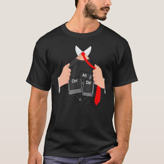 Ctrl Alt Del I Computer Hacker Code Hacking It Pro T-Shirt (Vorderseite)