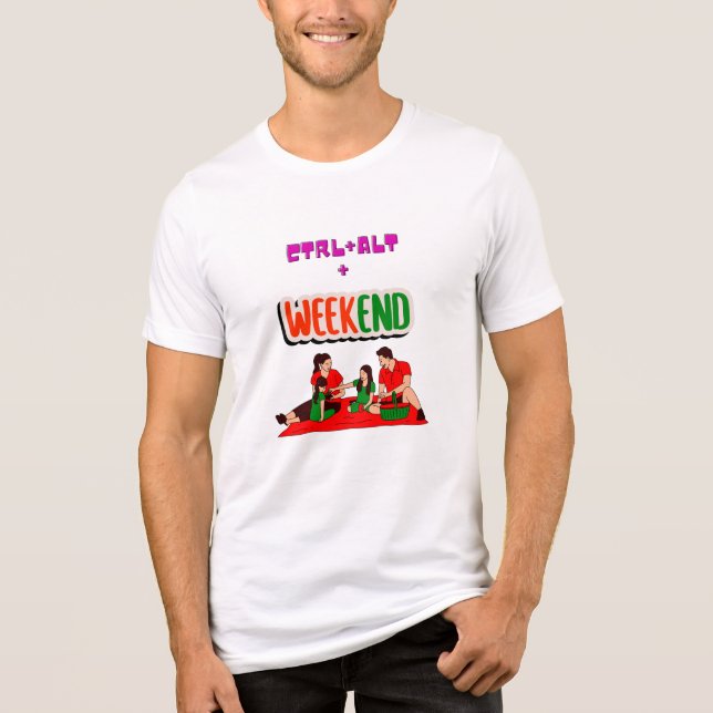 Ctrl+Alt+Wochenende - Lustiges Familientreffen Tri-Blend Shirt (Vorderseite)