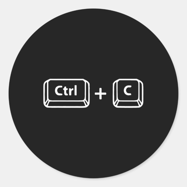 Ctrl C Ctrl V Vater Son Happy Father39s Day Fa Runder Aufkleber (Vorderseite)