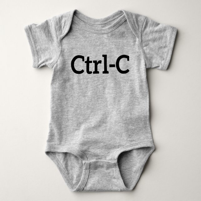 Ctrl-C Twins Baby Strampler (Vorderseite)