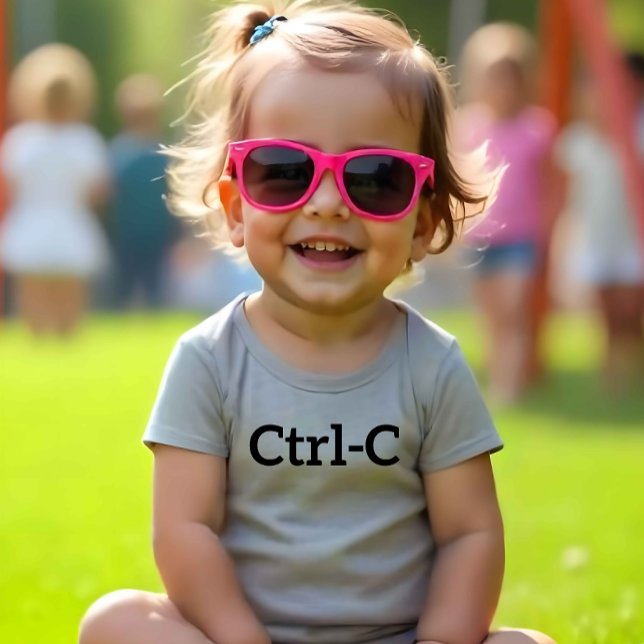 Ctrl-C Twins Baby Strampler (The ideal cheeky baby shower gift for parents that love their metal.)