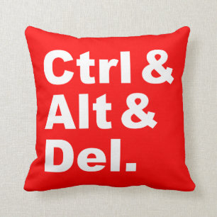 Ctrl u. Alt u. Del Pillow (umgekehrte Farben) Kissen