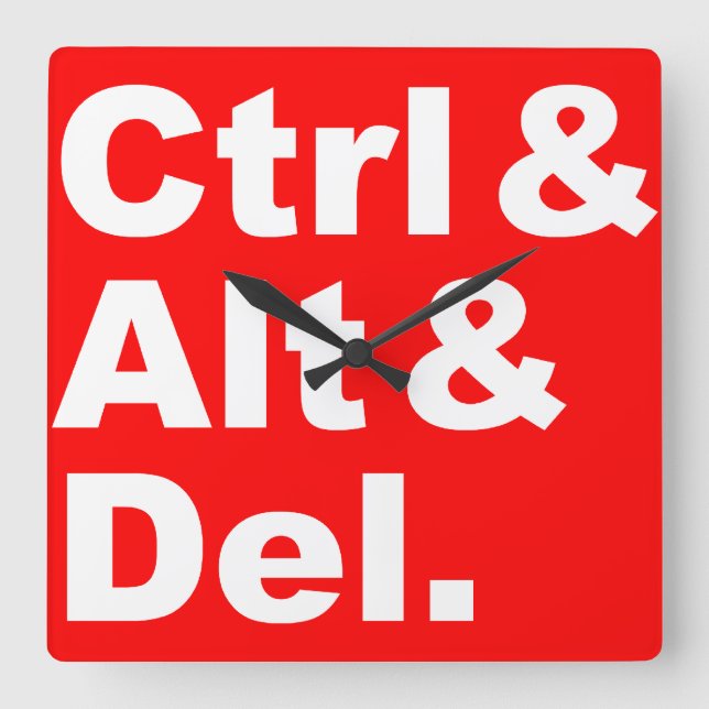 Ctrl u. Alt u. Del Wanduhr (Vorderseite)