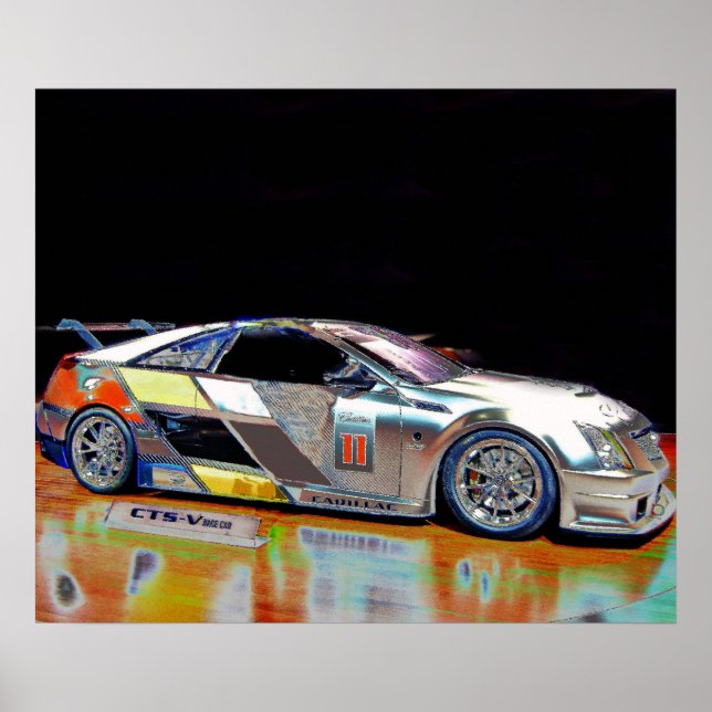CTS-V Cadillac Race Car Poster (Vorne)