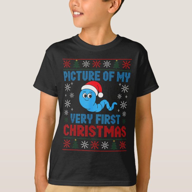 Cture Of My Very First Christmas Joke Funny Xmas H T-Shirt (Vorderseite)