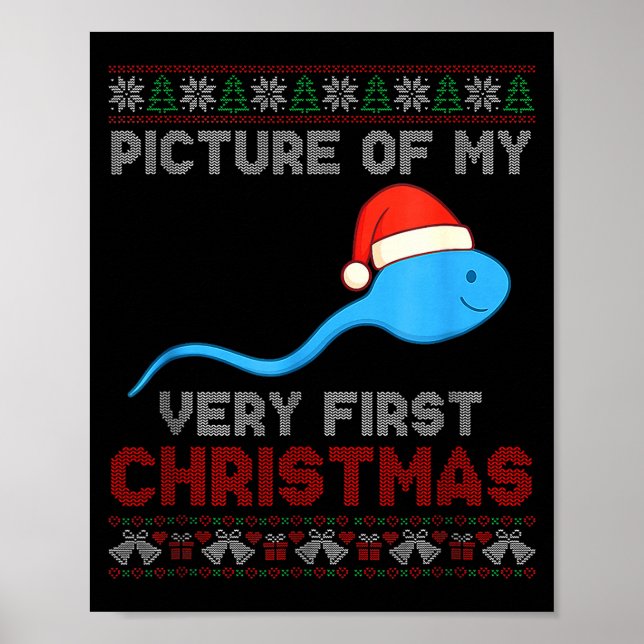 Cture Of My Very First Christmas Joke Funny Xmas  Poster (Vorne)