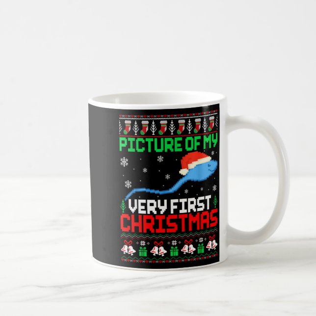 Cture Of My Very First Christmas Joke Ugly Xmas Sw Kaffeetasse (Rechts)