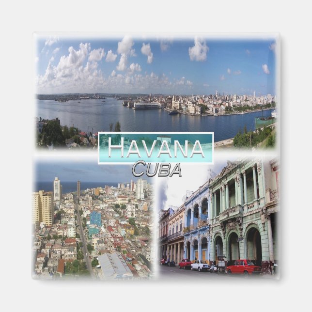 CU0014 Amerika, Kuba, Havanna, Kühlschrank Magnet (Vorne)