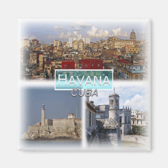 CU0015 Amerika, Kuba, Havanna, Kühlschrank Magnet (Vorne)