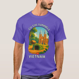 Cu Chi-Tunnel HCMC Region Vietnam Ikonische Asienl T-Shirt