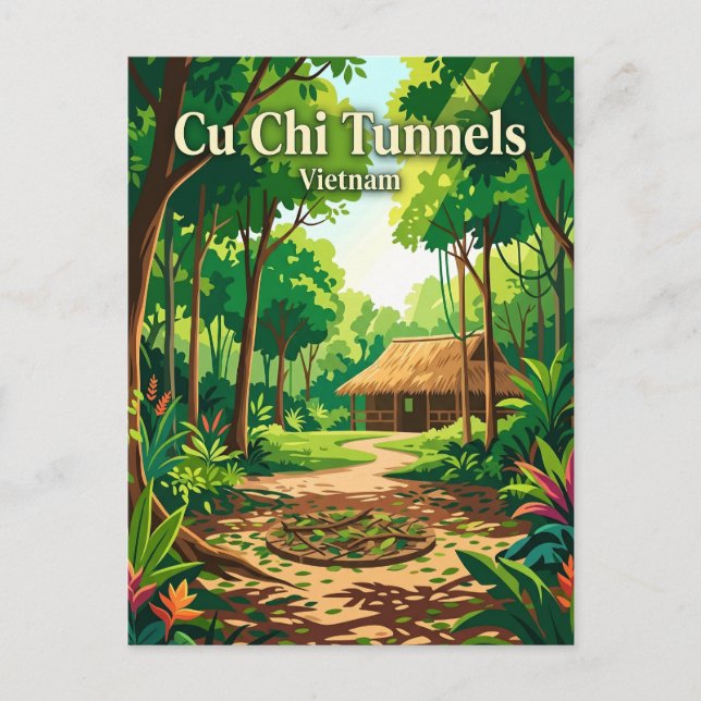 Cu Chi Tunnel Vietnam Postkarte (Vorderseite)