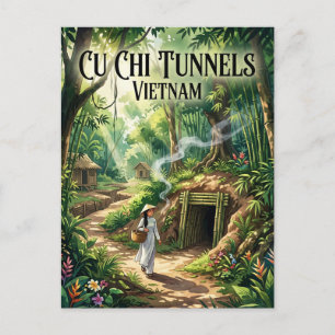 Cu Chi Tunnel Vietnam Postkarte